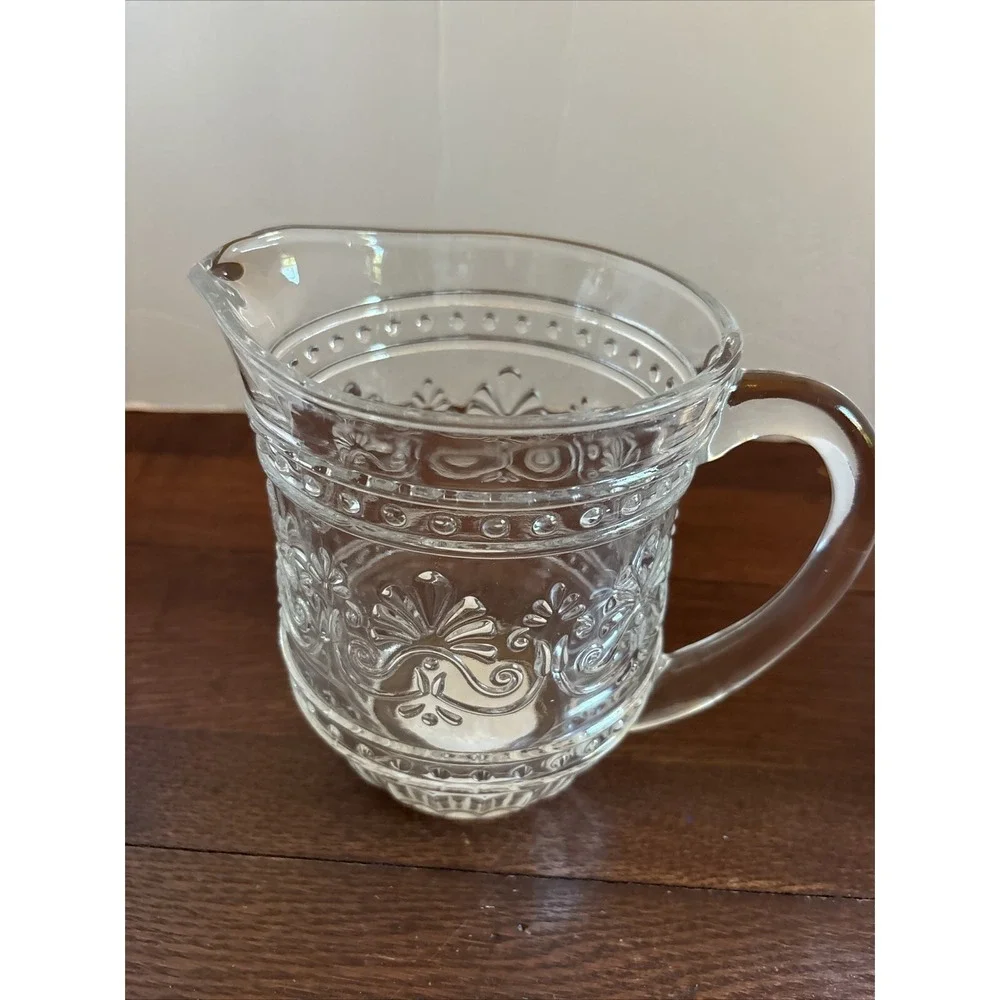 The Pioneer Woman Cassie Clear Embossed Pitcher 44 oz Special Edition